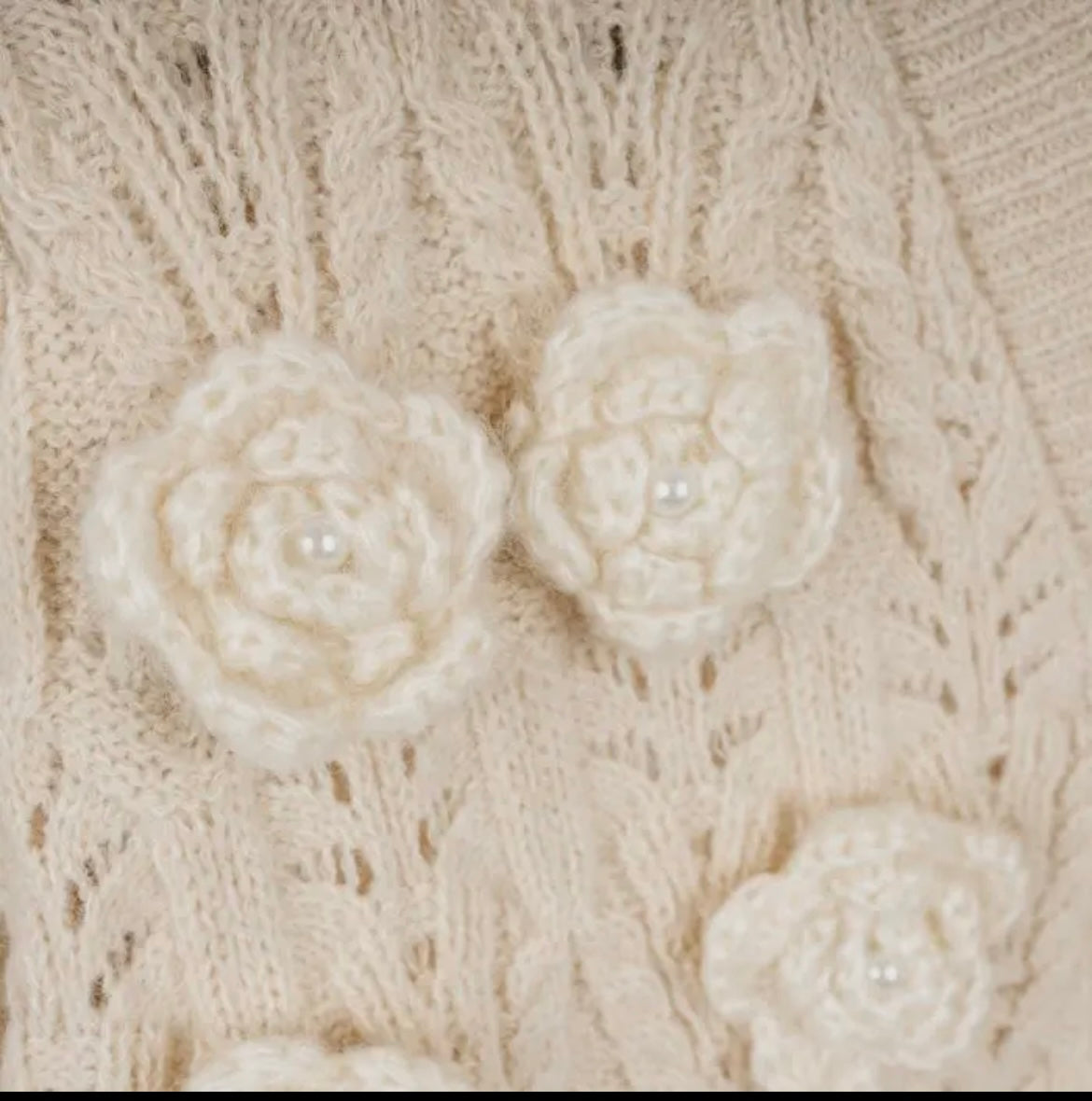 Cardigan dettagli floreali