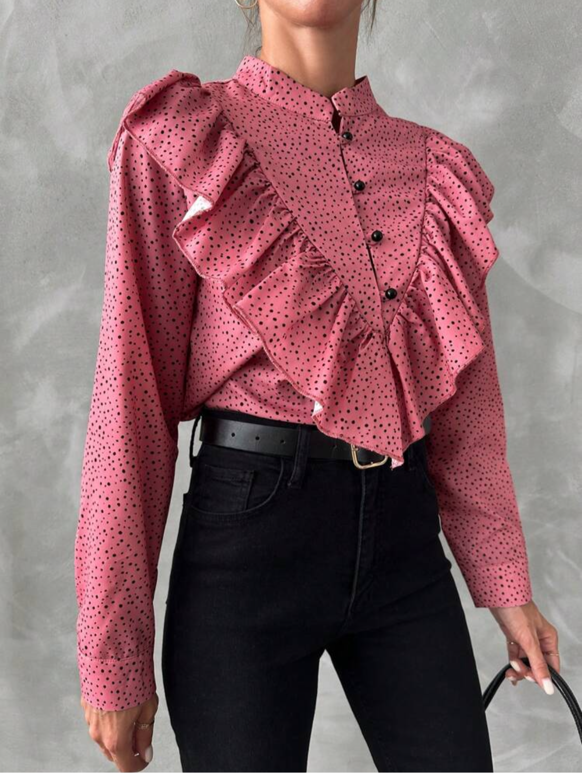 Camicia con bordo volant