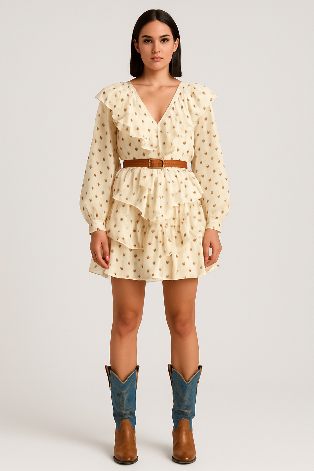 Mini abito boho pois