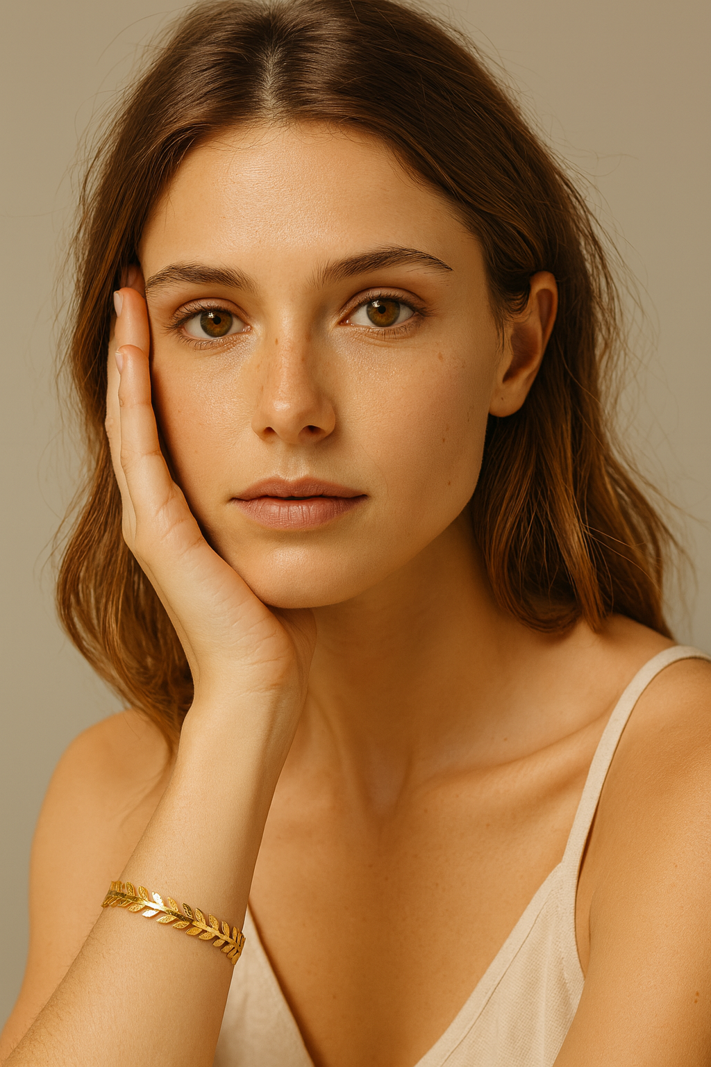 BRACCIALE RIGIDO REGOLABILE FOGLIE