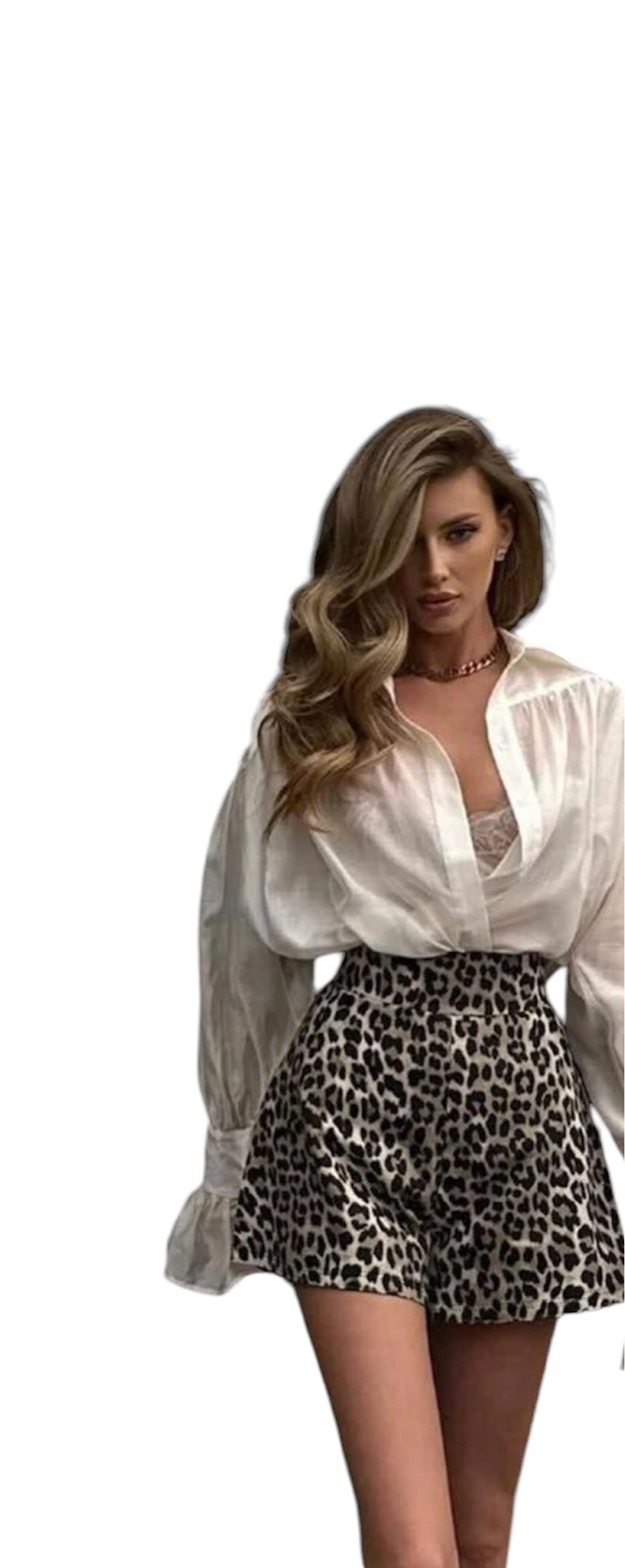 Short stampa leopardata