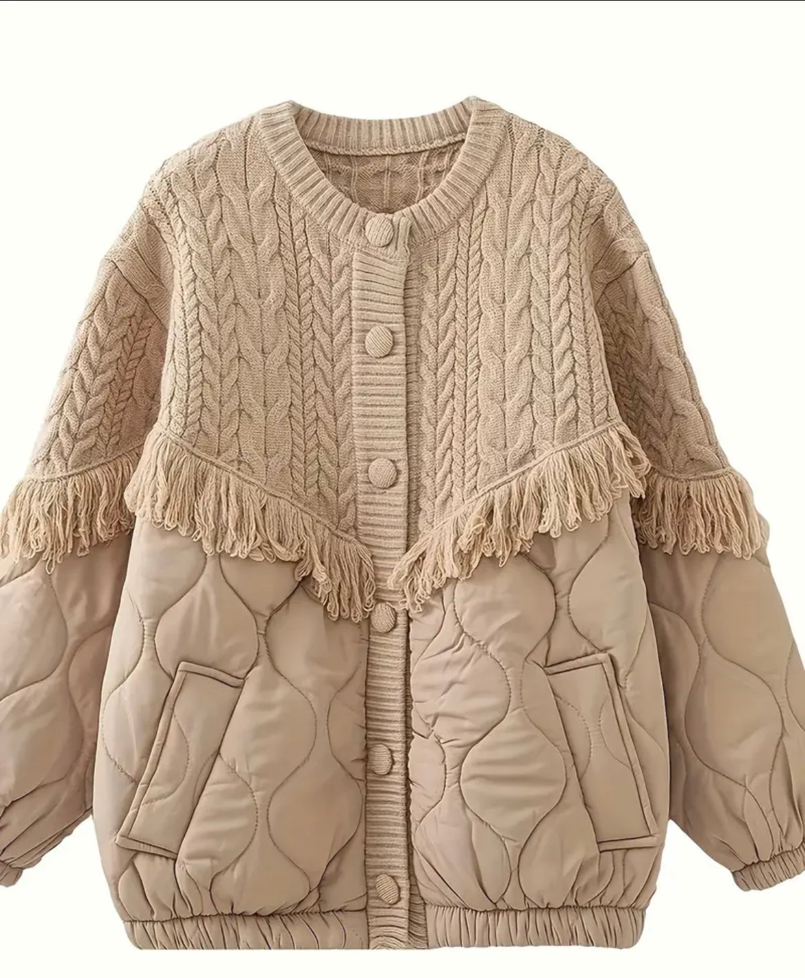 Giubbino con bordo a frange